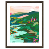 Endless Love, Bohemian Nature Landscape Scenic Meadow, Eclectic Colorful Travel Forest Mountains Sunset thumbnail