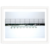 Bench with no people in snowy winter thumbnail