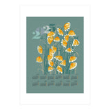 calendar 2025  linocut meadow green (Print Only) thumbnail