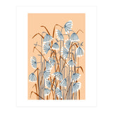 Linocut Flower Meadow Peach Fuzz (Print Only) thumbnail