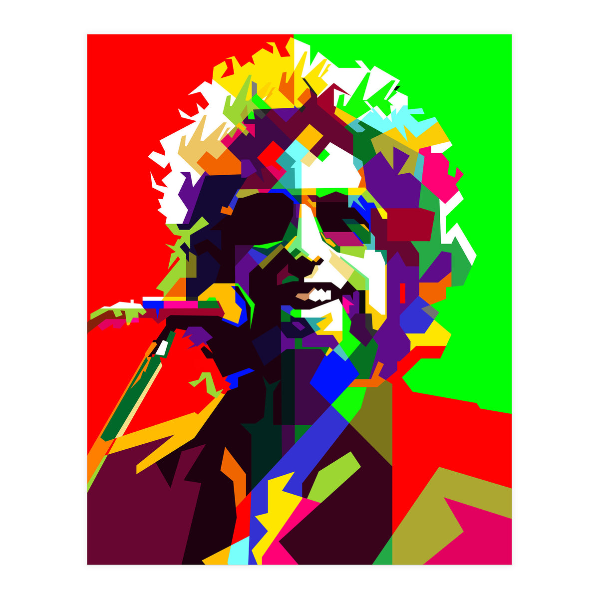 Bob Dylan Country Folk Singer Pop Art WPAP (Print Only)