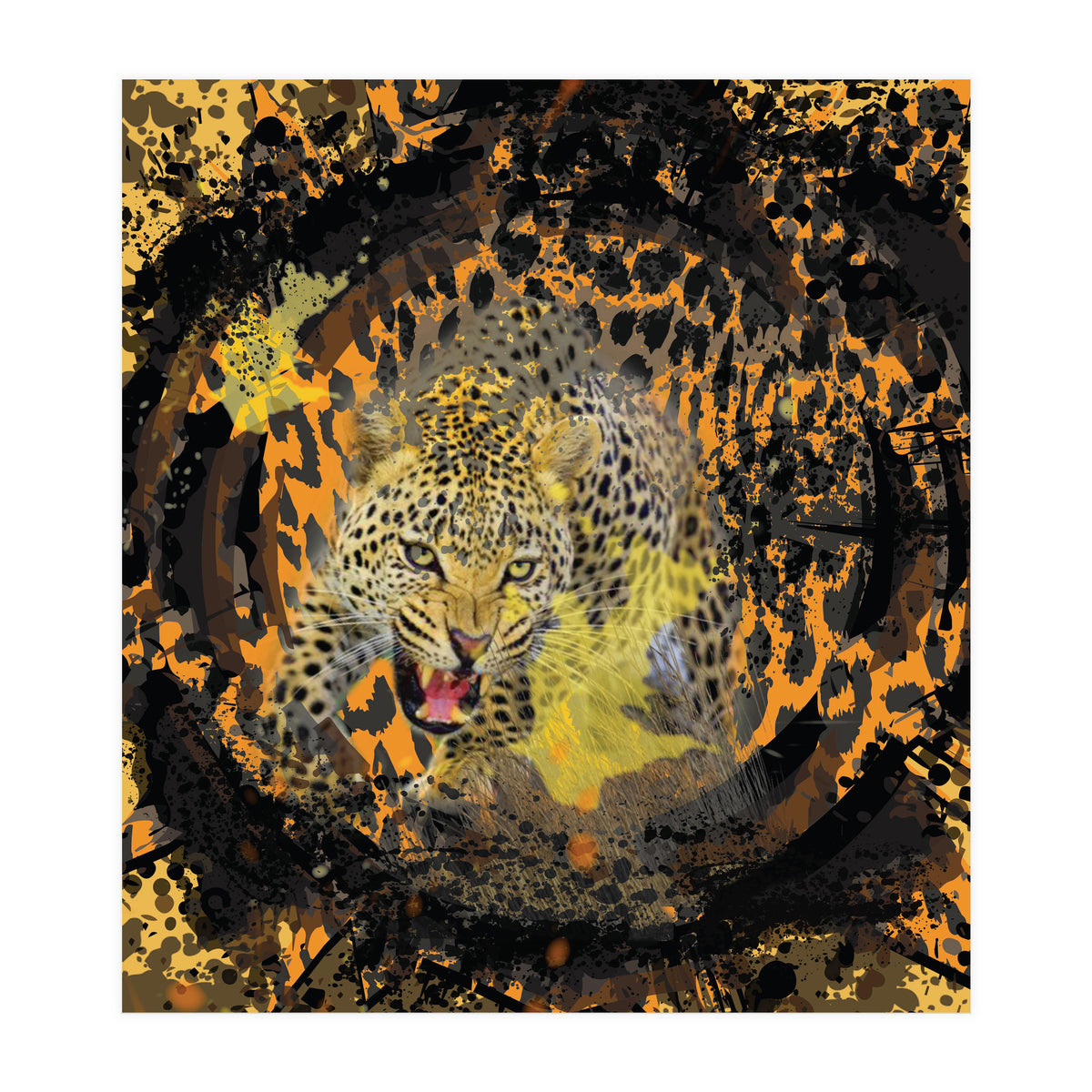 Angry Leopard (Print Only)