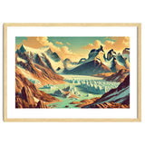 Vintage Argentina, Patagonia Glaciers Poster thumbnail