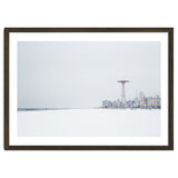 Amusement park in the winter seascape thumbnail