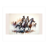 Cowboy Riders On Horses (Print Only)