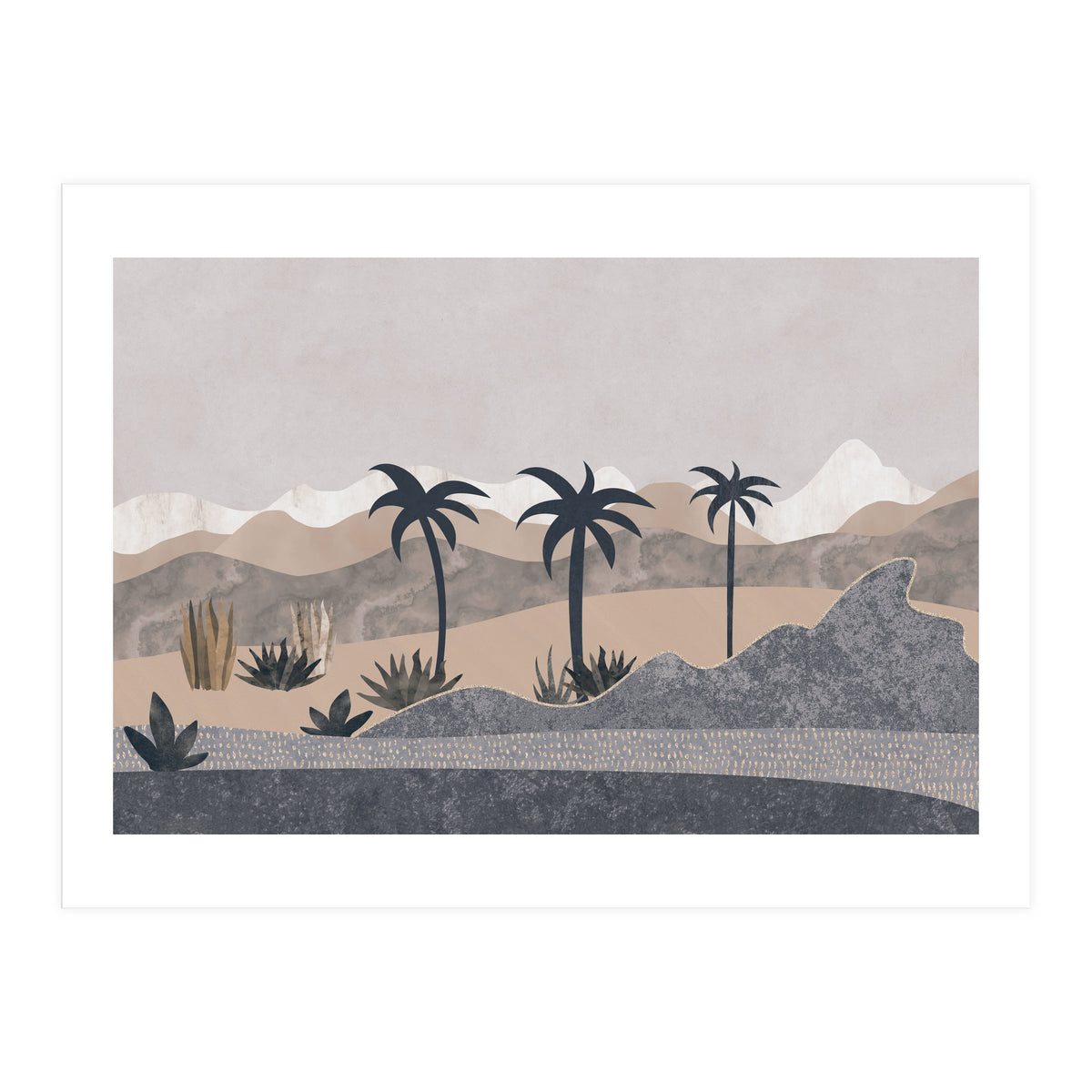 Abstract Landscape Palm Oasis (Print Only)