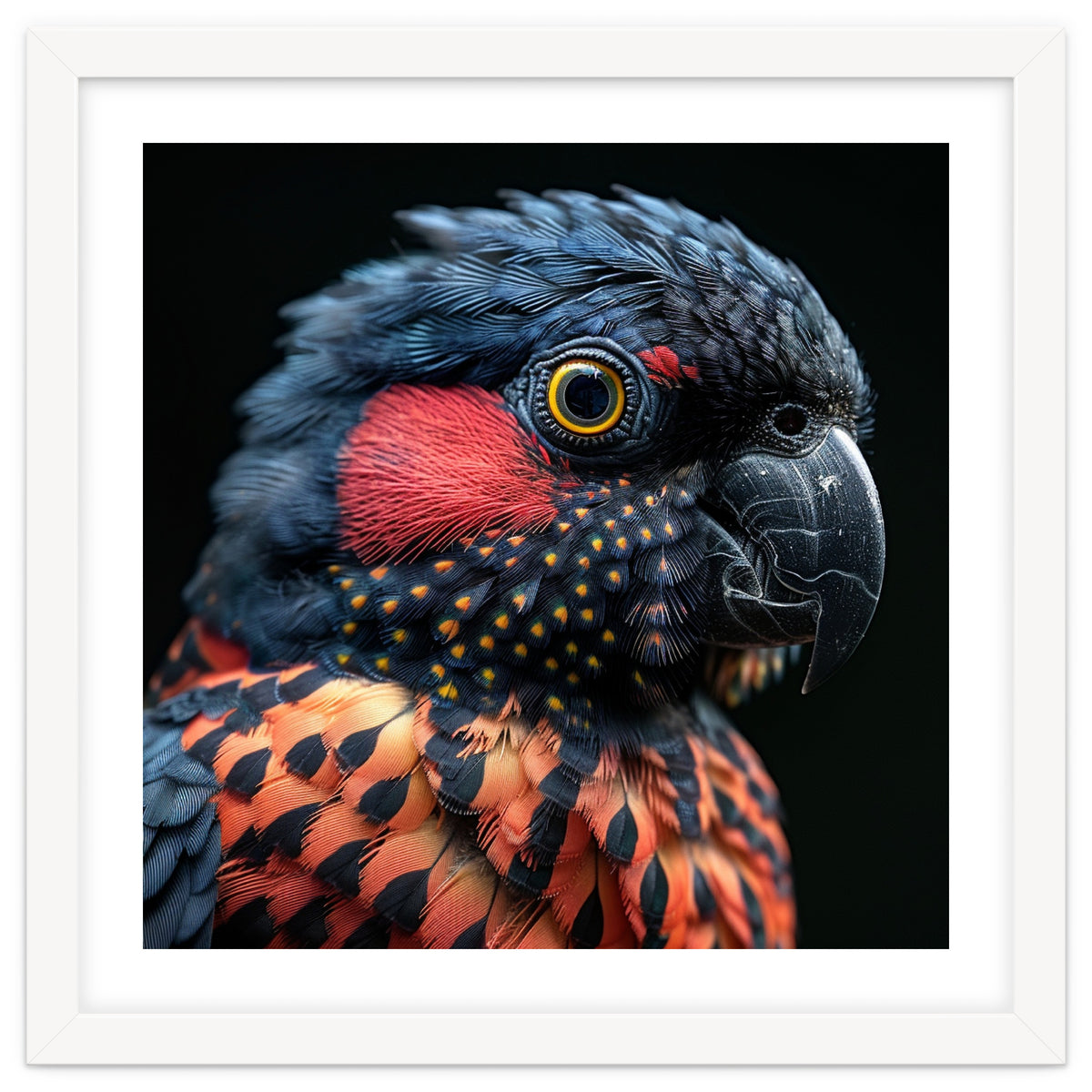 Close Up Portrait Of A Colorful Exotic Parrot