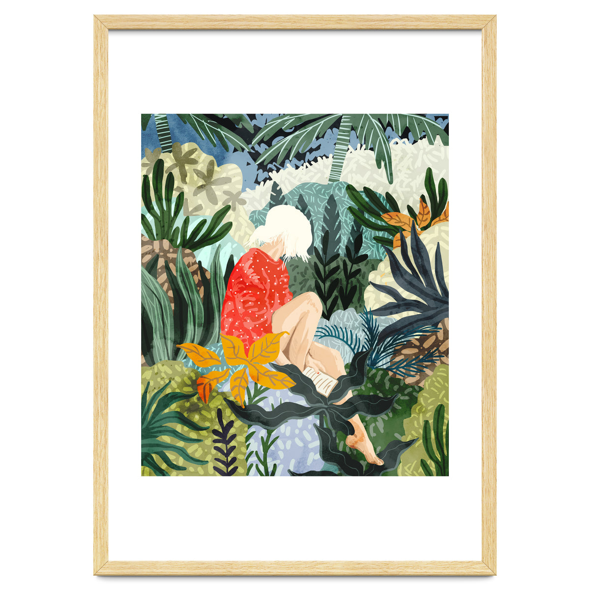 The Distracted Reader | Mindfulness Solo Travel | Bohemian Jungle Botanical Mood | Nature Book Lady