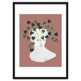 Roman Planter, Plant Pot, Botanical Nature Victorian Statue Face, Eclectic Bohemian Plant Lady Illustration thumbnail