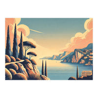 Vintage French Riviera Poster, France (Print Only)
