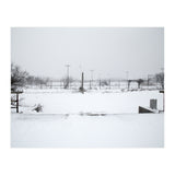 Baseball field covered in snow (Print Only) thumbnail