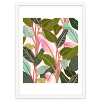 Color Paradise, Tropical Colorful Modern Bohemian Illustration, Eclectic Botanical Plant