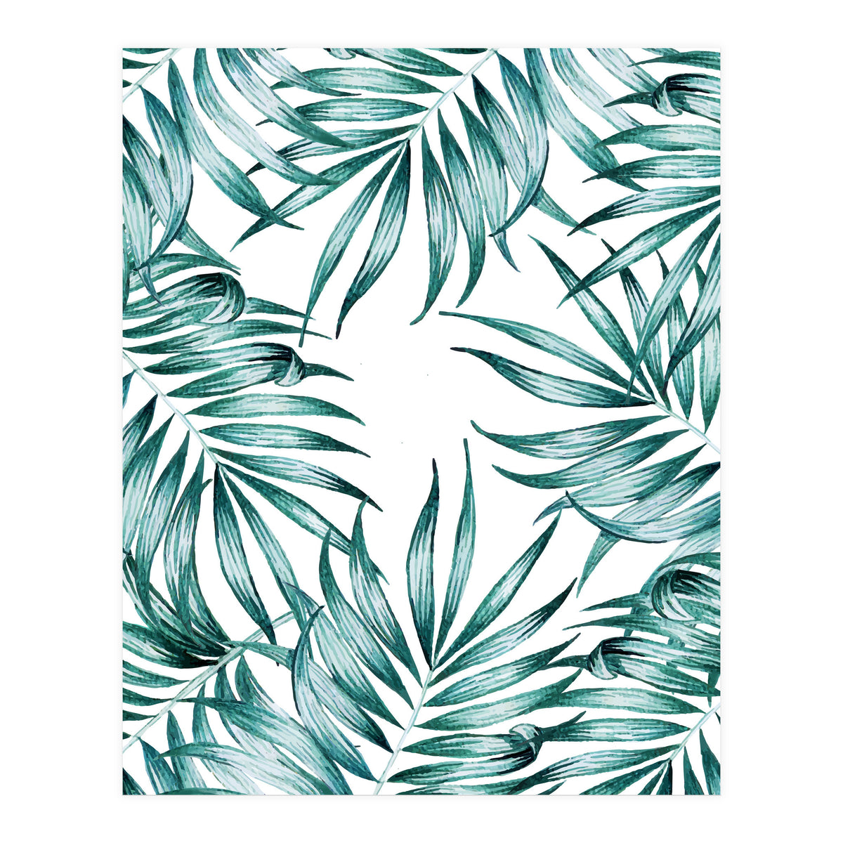 Island Life, Tropical Minimal Palm Vintage Illustration, Luxe Bohemian Botanical Nature Beachy (Print Only)