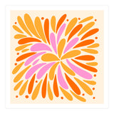 Floral Burst - pink, yellow and orange (Print Only) thumbnail