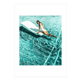 Pool Day | Summer Swimming Swim Fashion | Bath Vacation Relax Self Care Watercolor Painting (Print Only) thumbnail