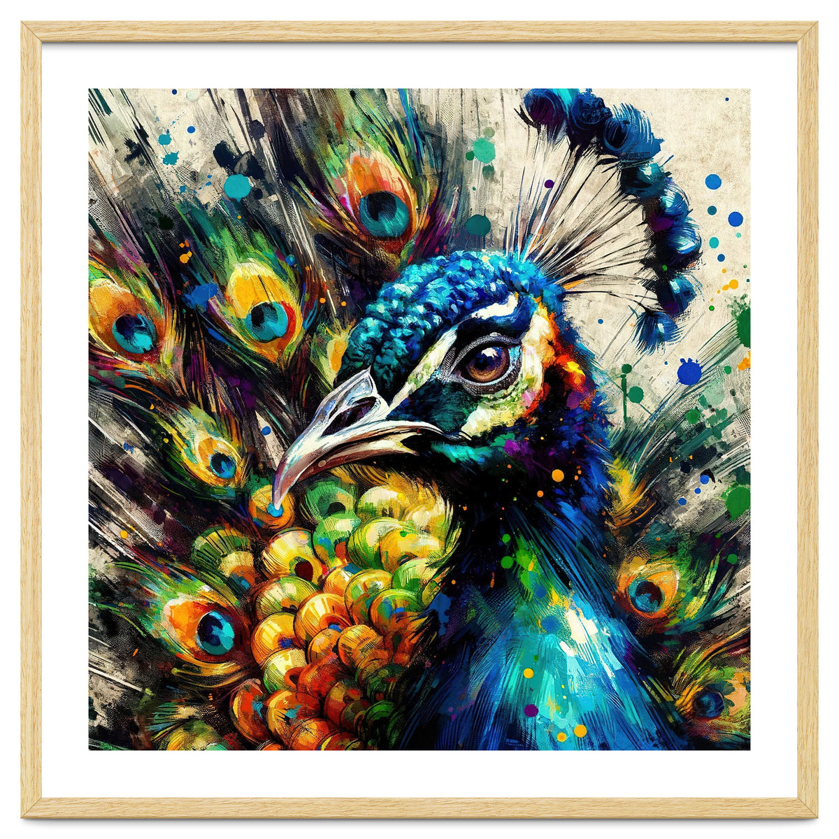 Vibrant Peacock Portrait