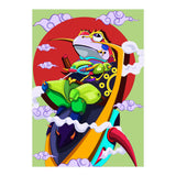 Knight Frog Cartoon Vintage Illustration (Print Only) thumbnail