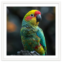 Vibrant Amazon Parrot Perched On A Branch