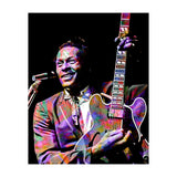Chuck Berry Rock and Roll Guitarist Colorful (Print Only) thumbnail