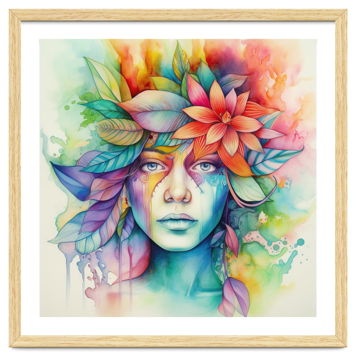 Watercolor Tropical Woman #2