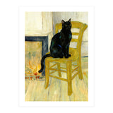 Black Cat on the Yellow Chair, Cozy Van Gogh Vintage Style, Cat at Eternity’s Gate (Print Only) thumbnail