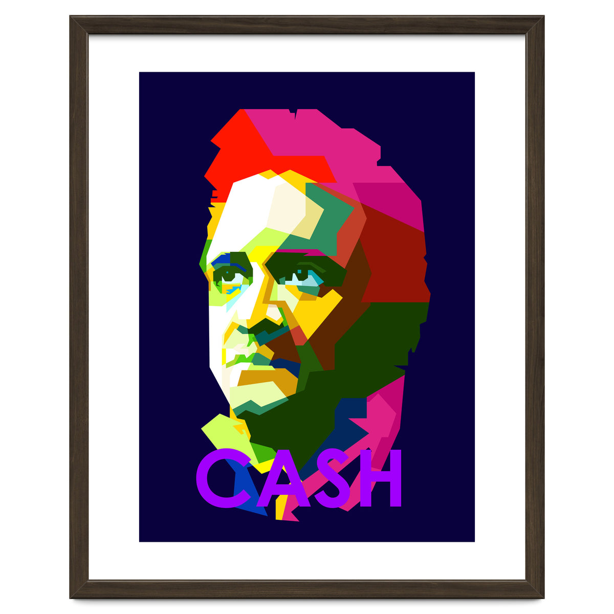 Johnny Cash Country Singer Pop Art WPAP