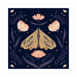 Moth And Flowers  (Print Only) thumbnail