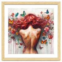 Wild Red Hair Butterfly Back