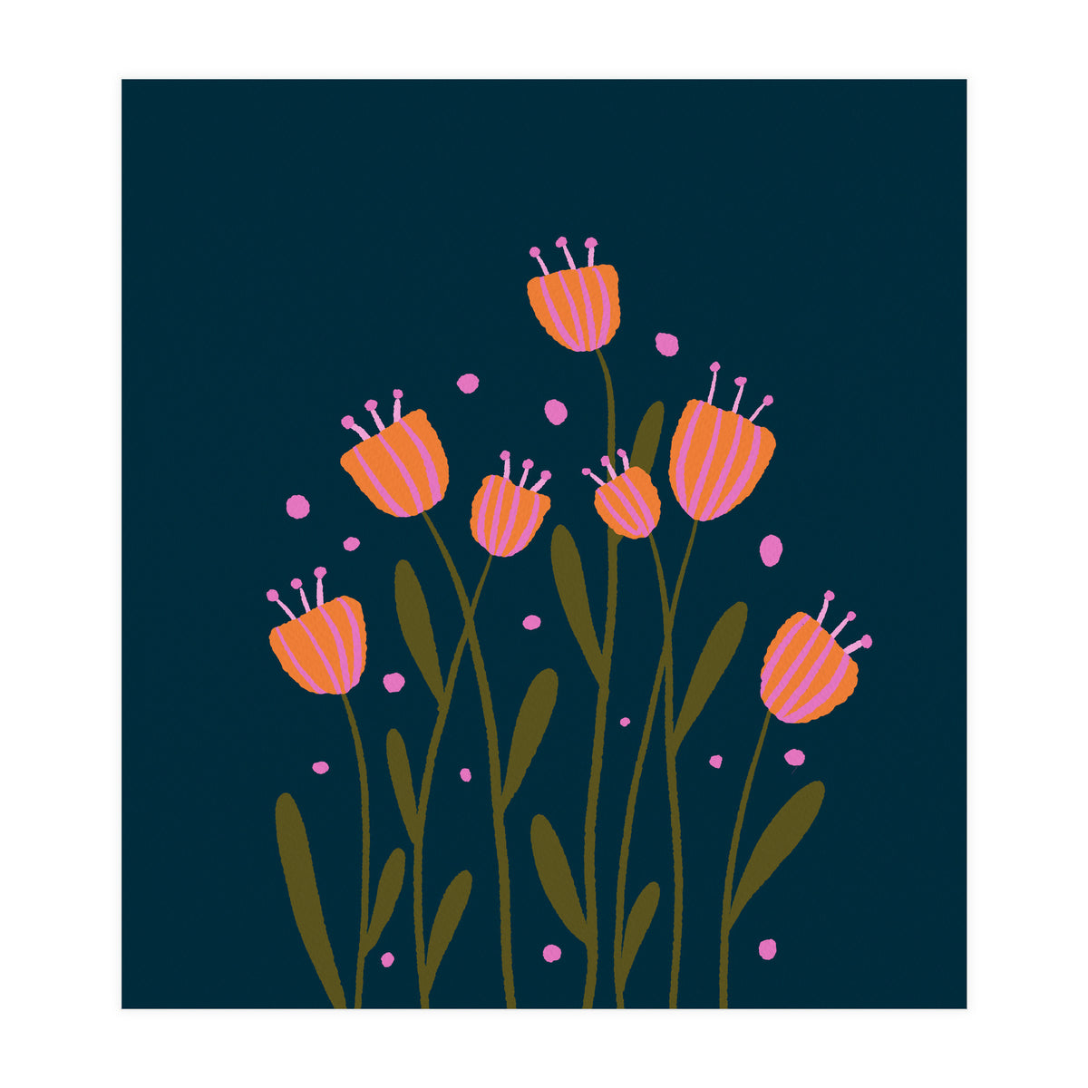 Whimsical Flowers  (Print Only)