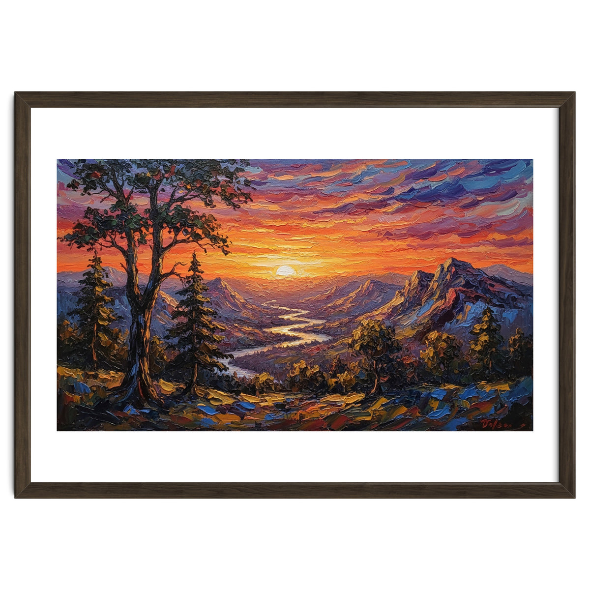 Sunset Over the Valley Peaks