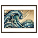 Art Deco Blue Ocean Waves thumbnail