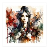 Phoenix Spirit Asian Warrior Portrait (Print Only) thumbnail