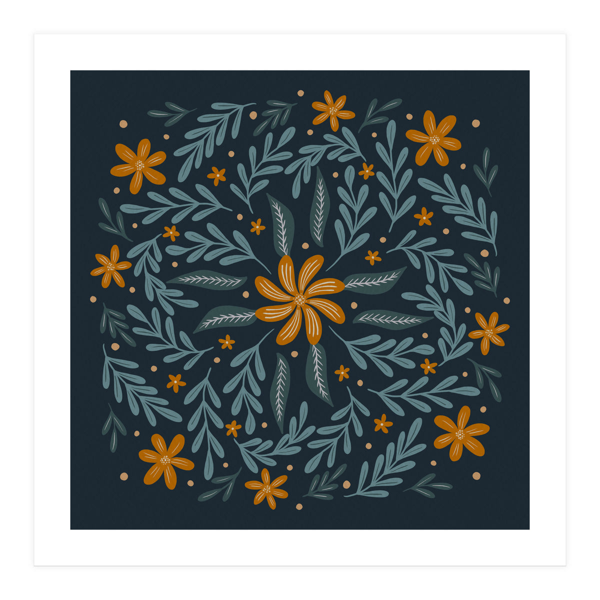 Circular Flowers 1  (Print Only)