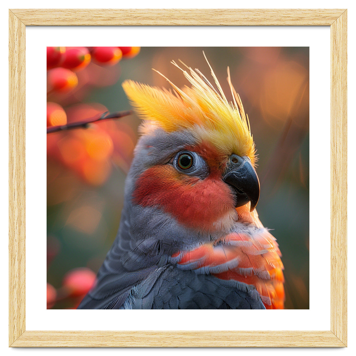 Close Up Portrait Of A Cockatiel Bird