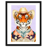 Tiger Portrait in Hat Wild Cowboy Fashion thumbnail