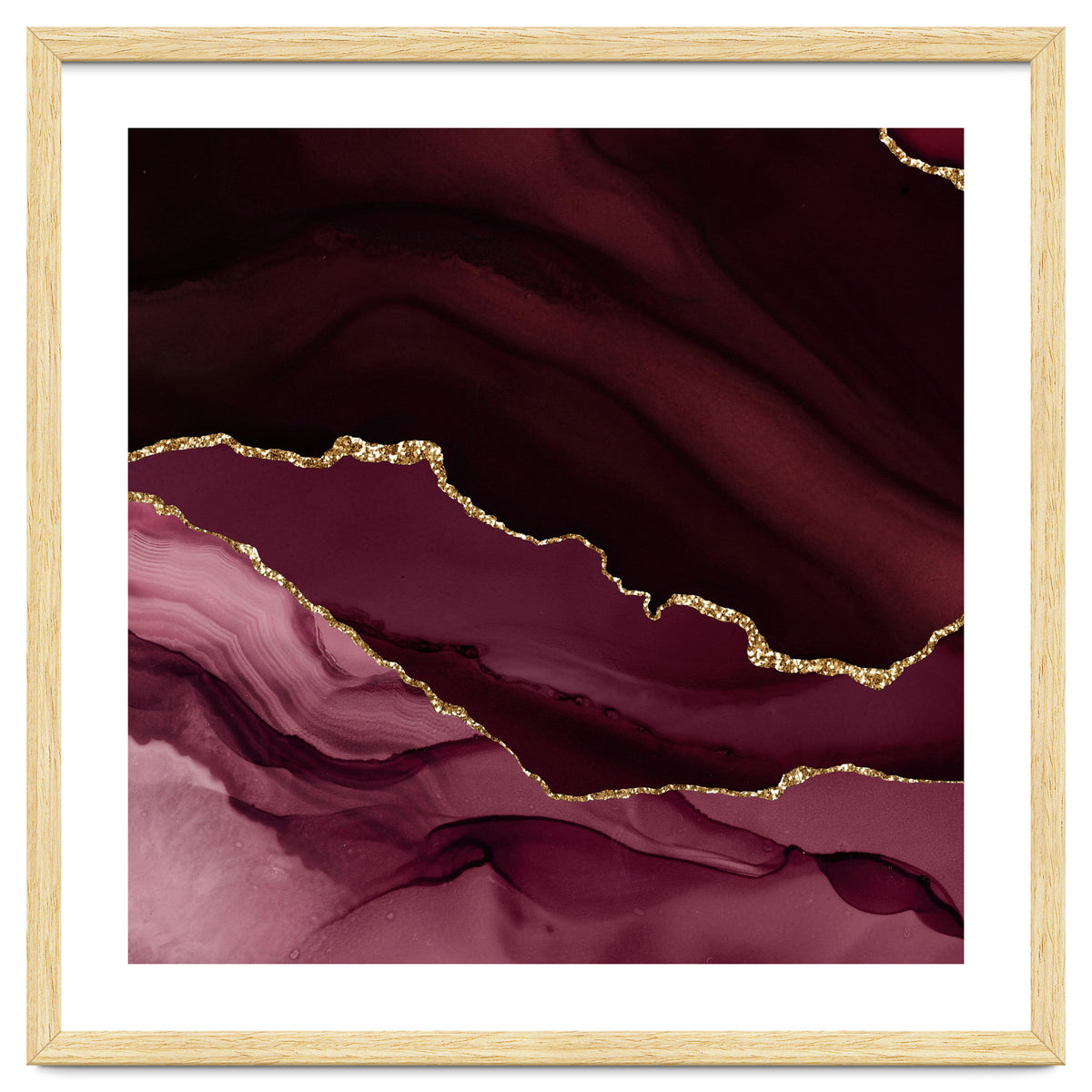 Burgundy & Gold Agate Texture 12