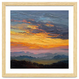 Vibrant Golden Hour Horizon Over Distant Mountain Ridges thumbnail