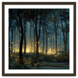 Enchanted Midnight Forest with Glowing Fireflies thumbnail