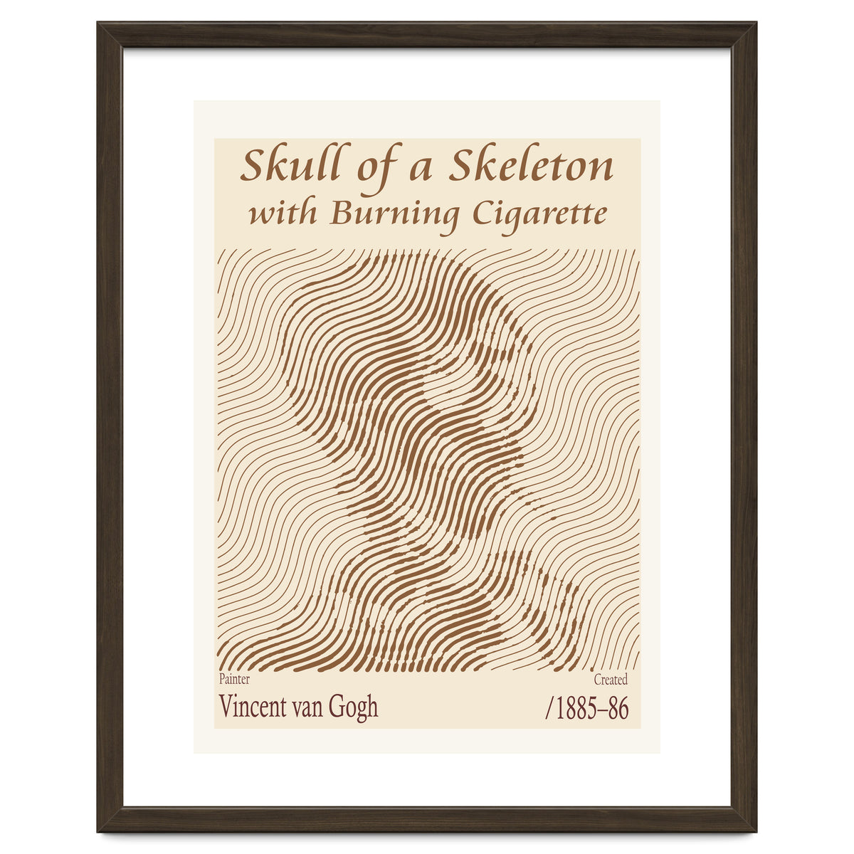 Skull of a Skeleton with Burning Cigarette - Vincent van Gogh (1885–86)