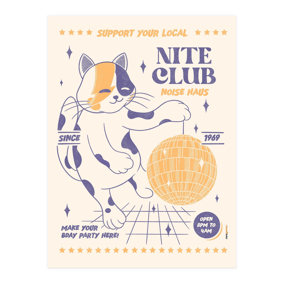 Support Your Local Nite Club (Print Only)