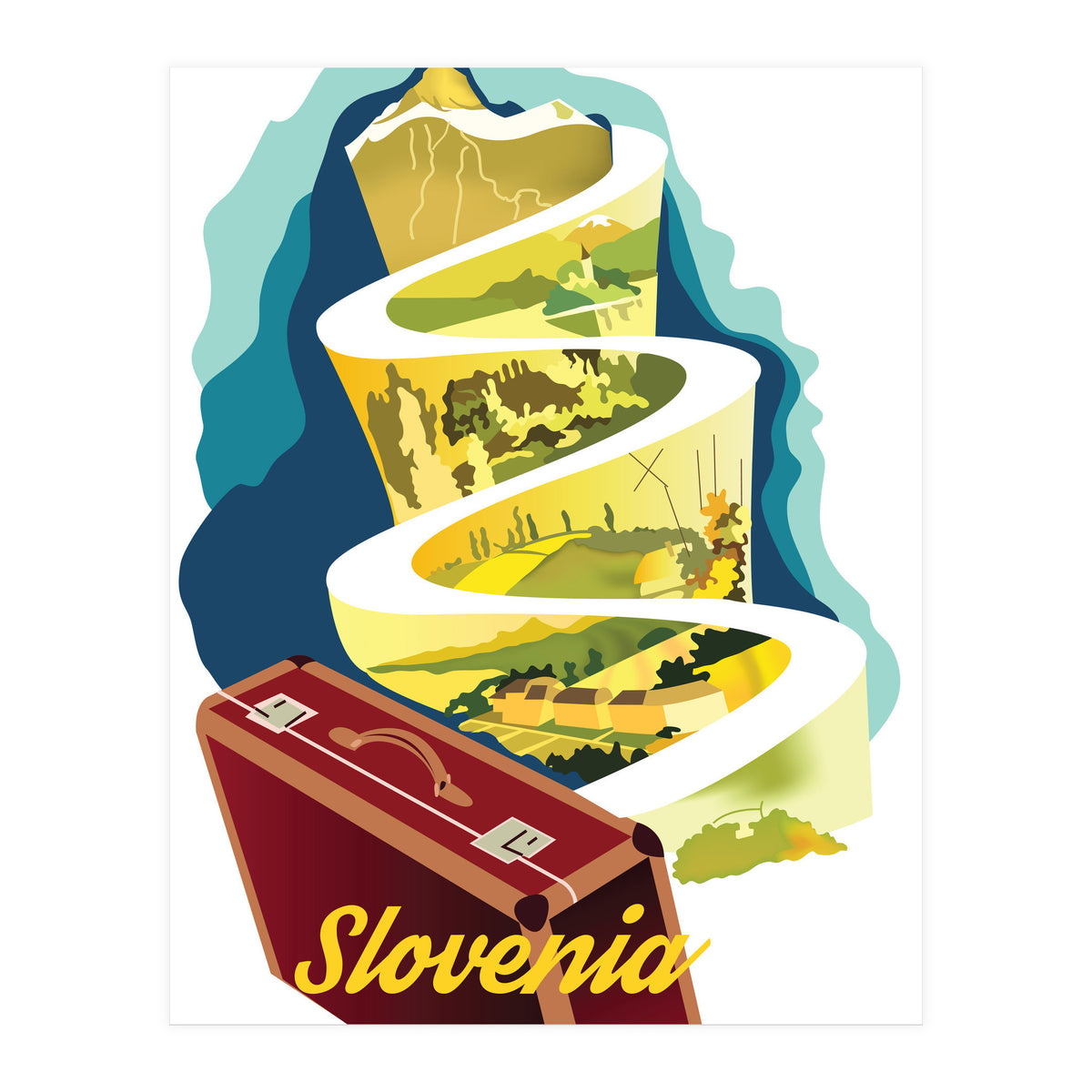 Slovenia, Mountain Road (Print Only)