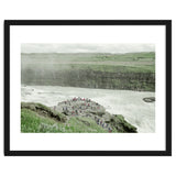 Tourists at the edge of the big river - Iceland thumbnail