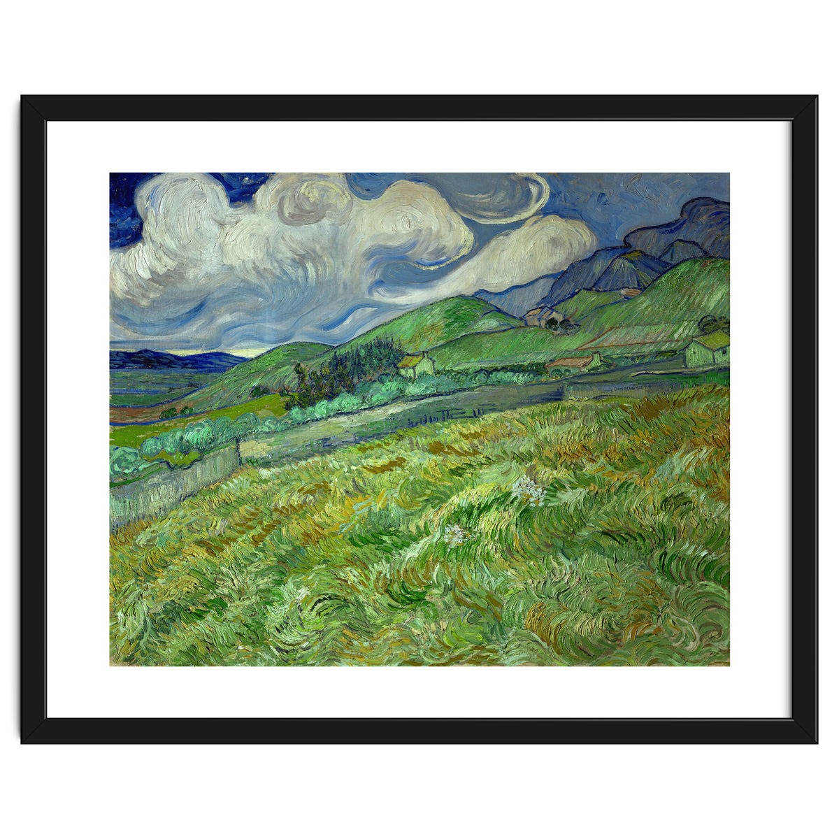 VINCENT VAN GOGH: Landscape from Saint-Rémy. Date/Period: 1889. Painting. Oil on canvas.