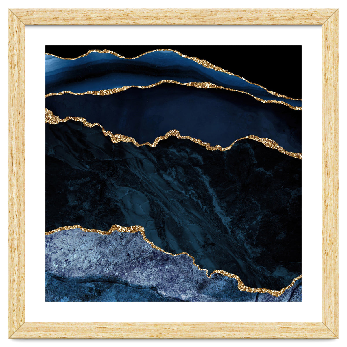 Navy & Gold Agate Texture 02