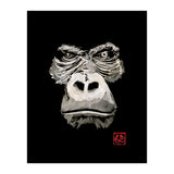 Angry Gorilla White In Black (Print Only) thumbnail