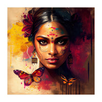 Golden Butterfly Hindu Portrait (Print Only)