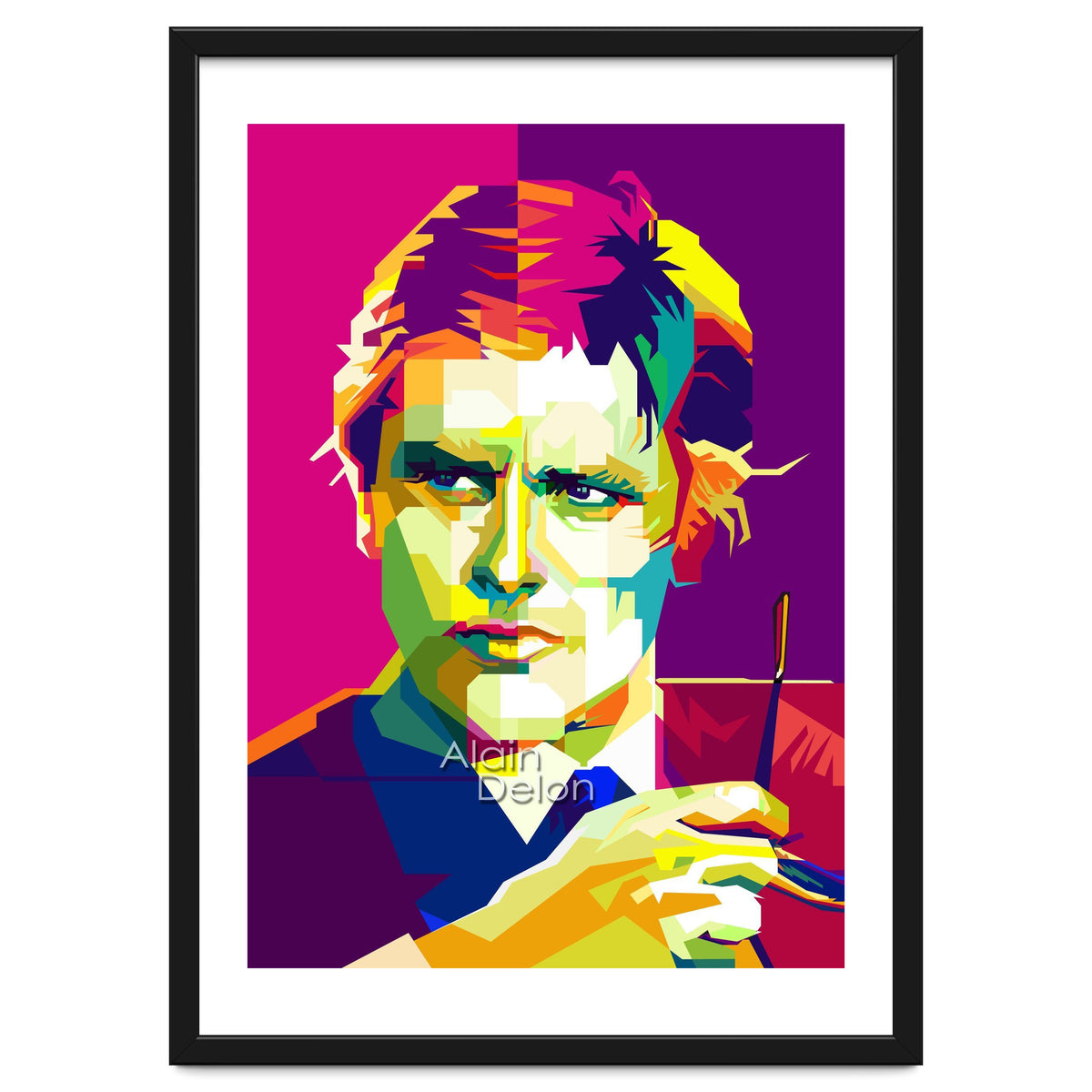 Alain Delon Retro Art WPAP