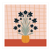 Floral Vase Orange (Print Only)