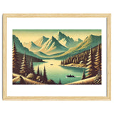 Vintage Alpine Lake Poster thumbnail