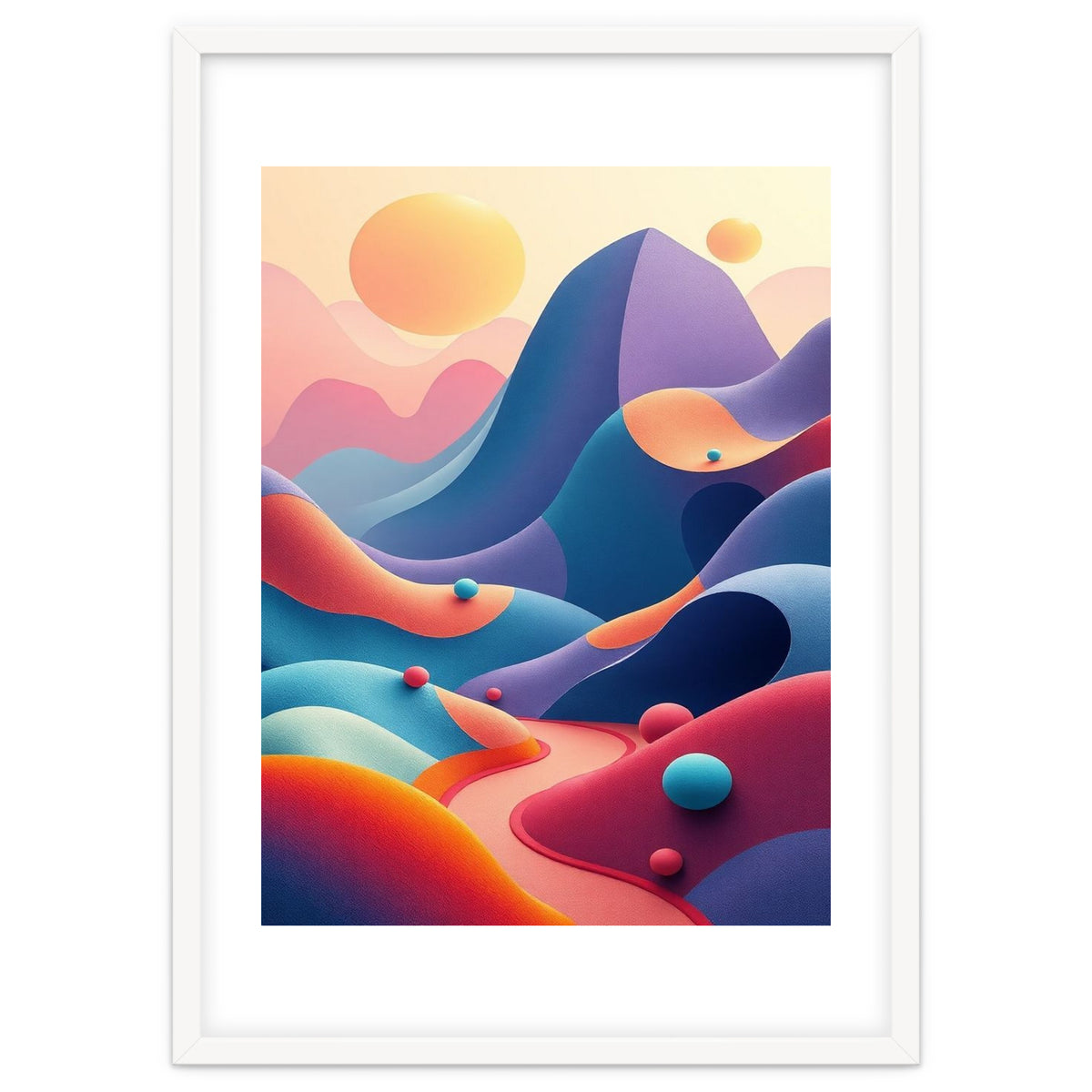 Colorful Surreal Dreamscape Digital Art
